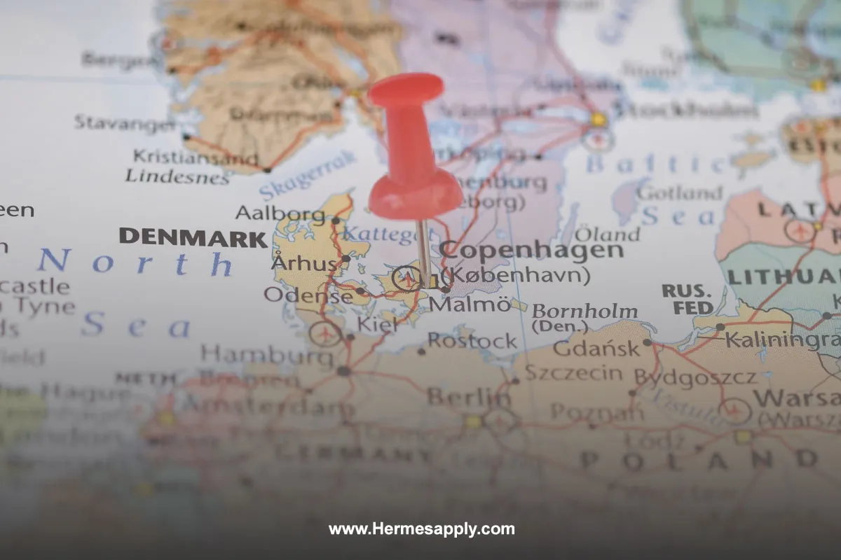 وضعیت جغرافیایی و پایتخت کشور دانمارک