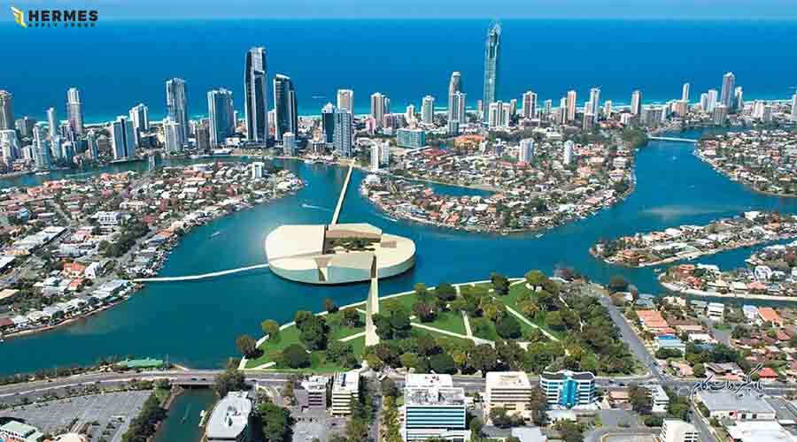 نمایی از مناطق شهری کشور استرالیا از نمای بالا