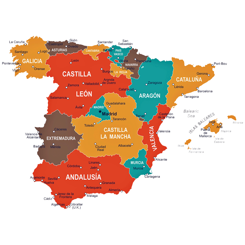 نقشه اسپانیا